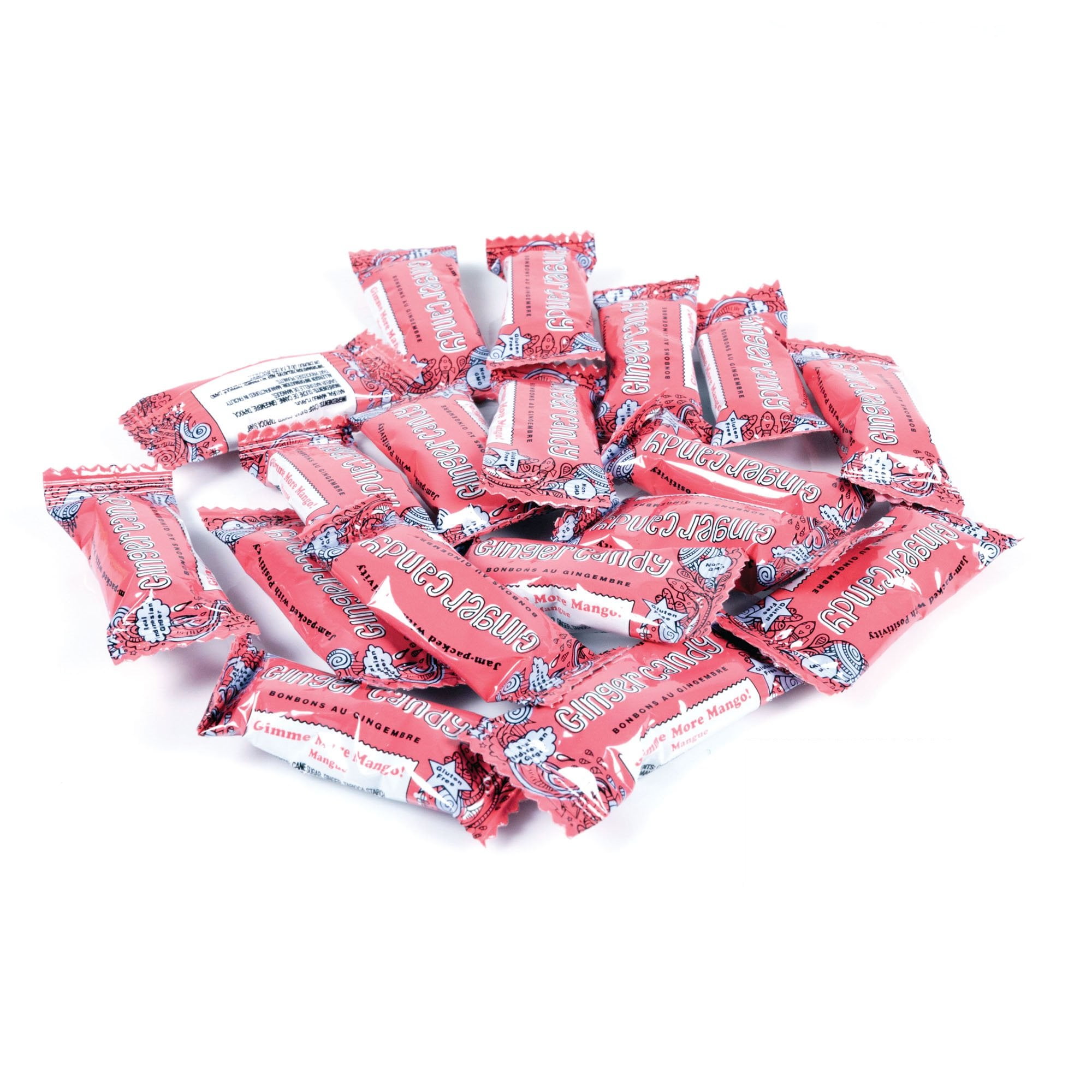 Gem Gem Ginger Candy Chewy Ginger Chews 1 Pound Bulk Pack Mango