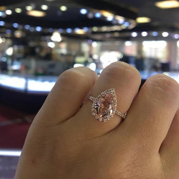 Gem Halo Ring Art Deco Antique Engagement Ring Birthstone Ring Commitment Ring