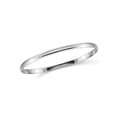 thumbnail image 1 of Gem & Harmony Polished Half Round Slip On Bangle in 14K White Gold (4.00 mm) for Women, 1 of 5