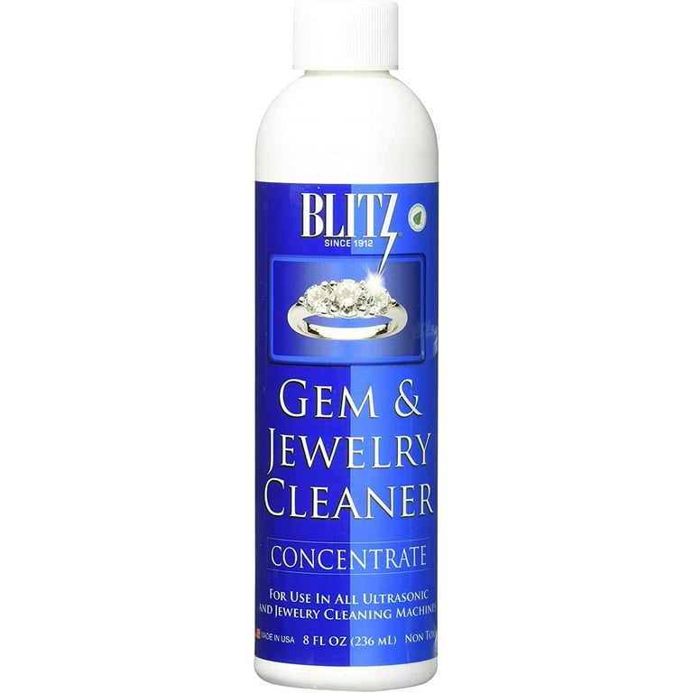Flitz Ultrasonic Cleaner Solution Concentrate,Jewelry Cleaner for Silver,  Gold, Diamonds, Gemstones, Sterling Silver, plastic, no gemstone
