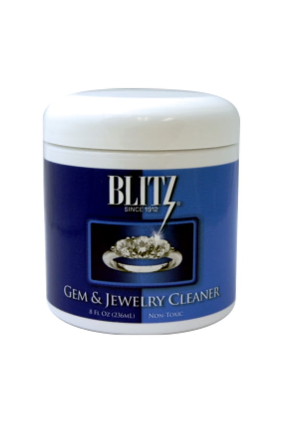 Gem & Jewelry Cleaner with basket & brush, Jar of 8 fluid ounces