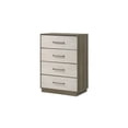 thumbnail image 1 of Gem Modern Style two tone 4-Drawer Chest Made with wood in light Beige & Brown, 1 of 7