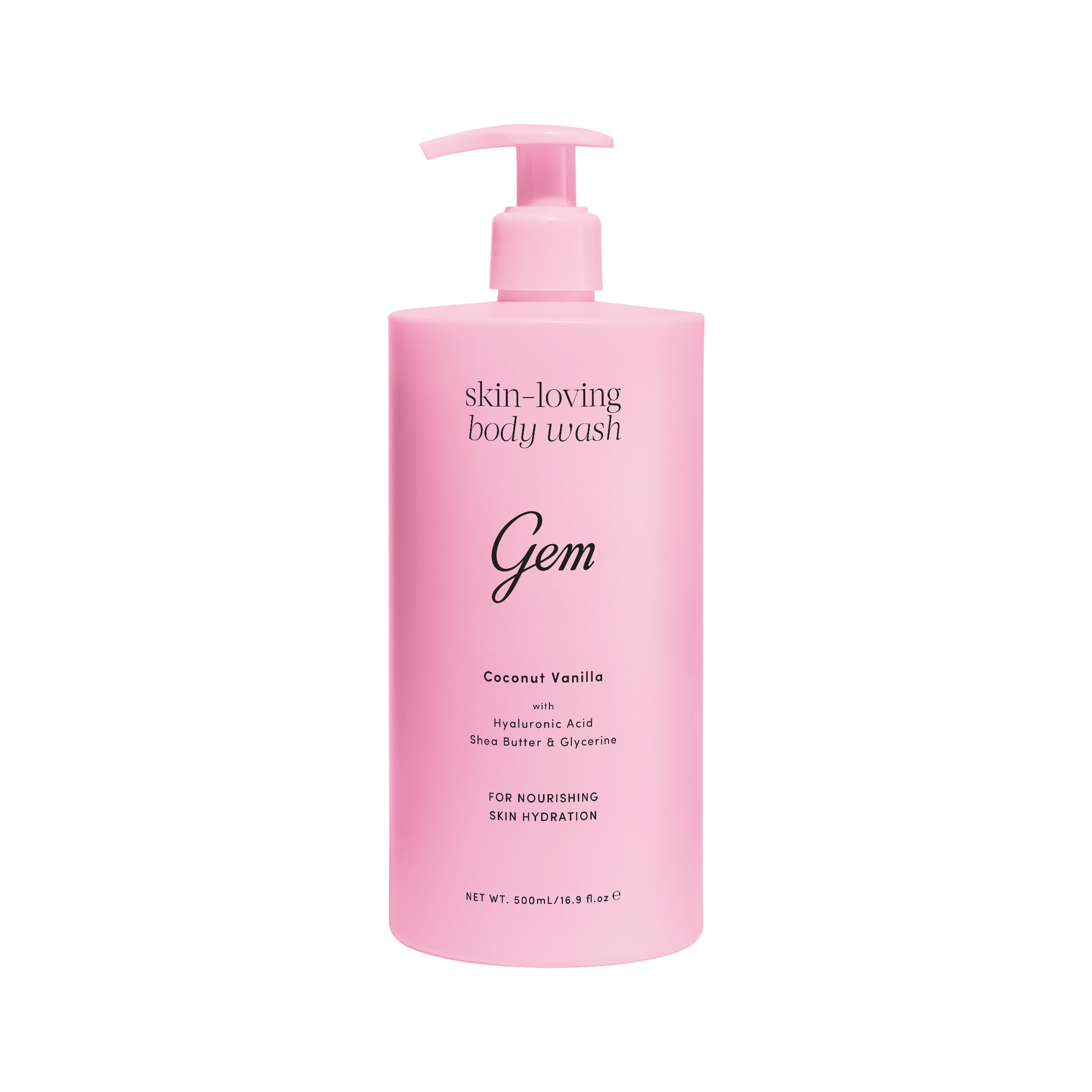 Gem Skin-Loving Body Wash Coconut Vanilla 500mL 16.9 fl oz