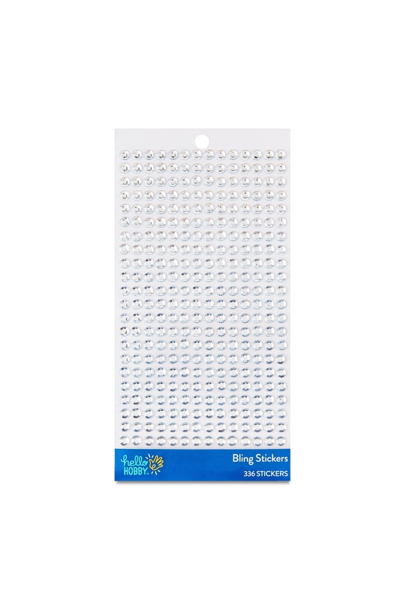 Clear Gem Bling Stickers, Gem Icons, 336 Count