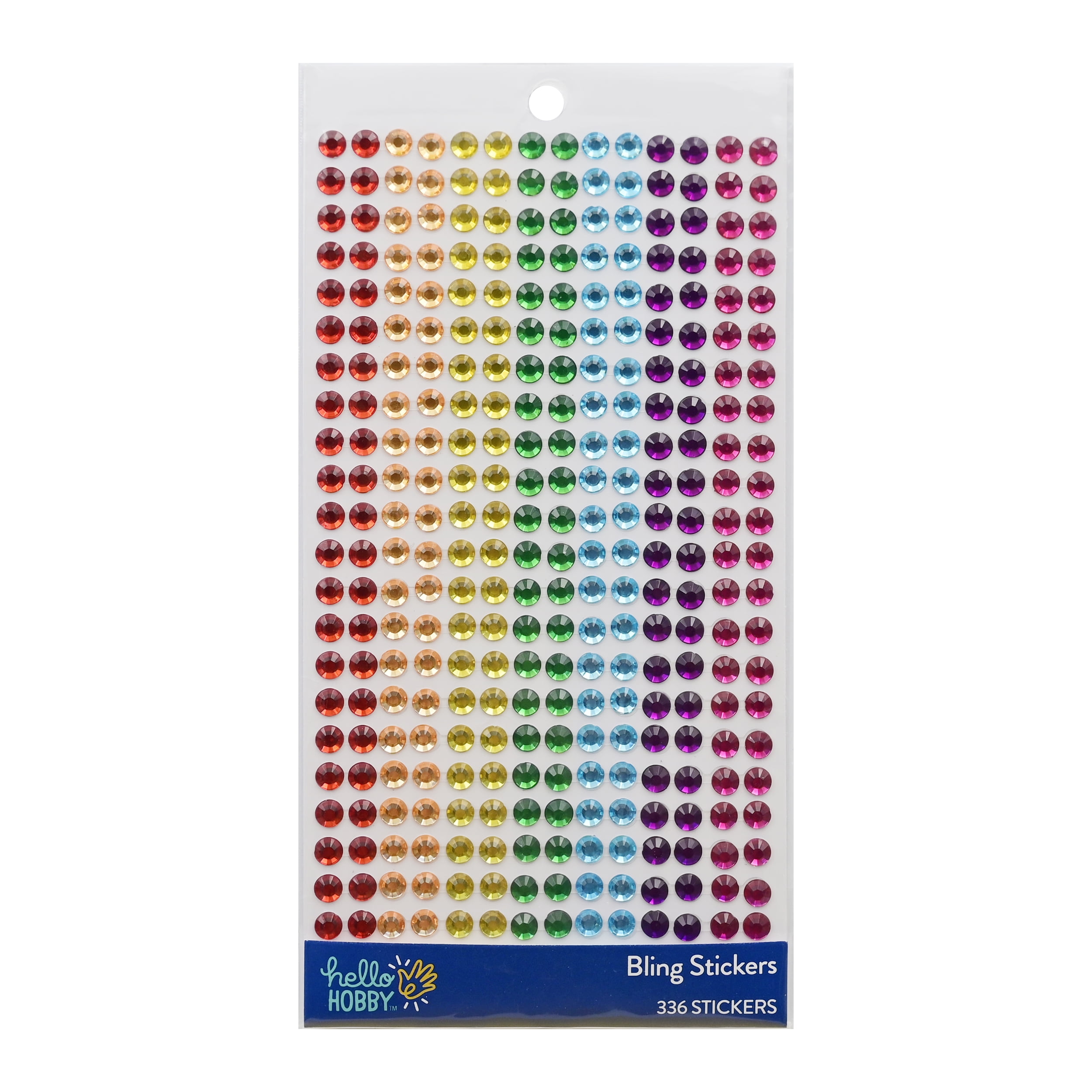 Hello Hobby Multicolor Gem Bling Stickers, 336 Count - Walmart.com
