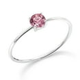 thumbnail image 1 of Gem Stone King 0.25 Ct Round Pink Lab Grown Diamond 10K White Gold Ring, 1 of 6