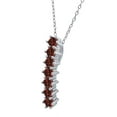 thumbnail image 1 of Gem Stone King 0.84 Ct Round Red Garnet 925 Sterling Silver Pendant With 18 inches Chain, 1 of 3