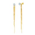 thumbnail image 1 of Gem Stone King 1.00 Ct Round 5mm Sky Blue Aquamarine 18K Yellow Gold Plated Silver Stud Earrings, 1 of 3