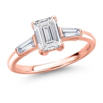 Gem Stone King 1.20 Cttw IGI Certified Lab Grown Diamond in 18K Rose Gold Plated Silver Engagement Ring for Women | Center Diamond 1 Ct | E-F Color | VS1 Clarity | Size 6