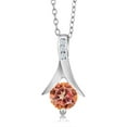 thumbnail image 1 of Gem Stone King 1.05 Ct Round Ecstasy Mystic Topaz 925 Sterling Silver Pendant with Chain, 1 of 3