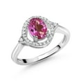 thumbnail image 1 of Gem Stone King 1.14 Ct Oval Pink Mystic Topaz 925 Sterling Silver Ring (Size 7), 1 of 4