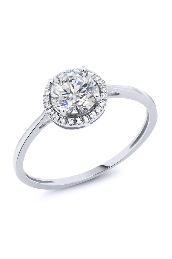 1.32 Cttw 10K White Gold IGI Certified Lab Grown Diamond Engagement Ring for Women | Center Diamond 1 Ct | E-F Color | VS1-VS2 Clarity | Available in Size 5 to 9