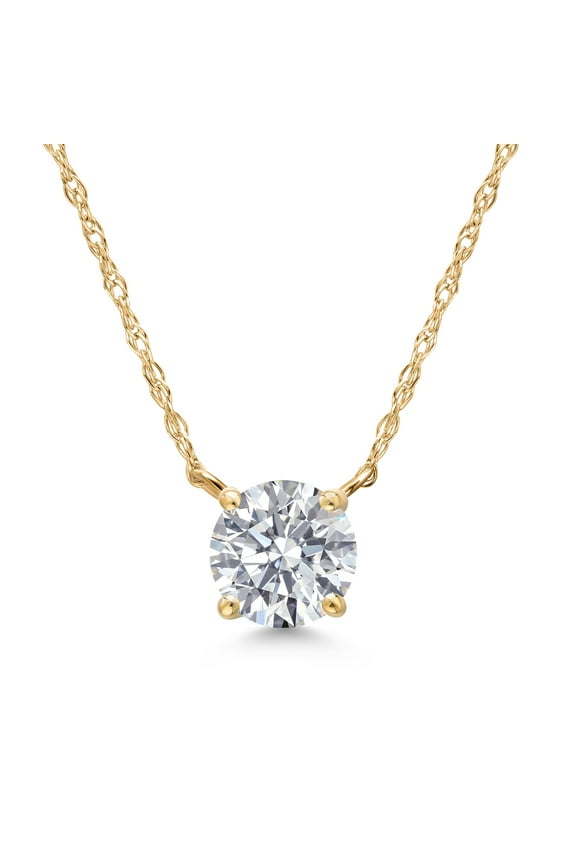 1.50 Cttw 14K Yellow Gold IGI Certified Lab Grown Diamond Pendant Necklace | E-F Color | VS1 Clarity | Gold Necklace for Women | With 18 inch Chain