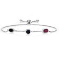 thumbnail image 1 of Gem Stone King 1.61 Ct Oval Black Onyx 925 Sterling Silver Bracelet for Women, 1 of 3