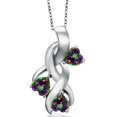 thumbnail image 1 of Gem Stone King 1.80 Ct Heart Shape Green Mystic Topaz 925 Sterling Silver Pendant With Chain, 1 of 6