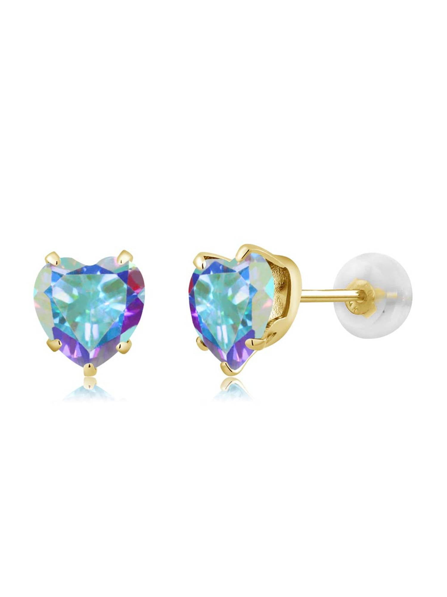 Gem Stone King 1.90 Ct Heart Shape 6mm Mercury Mist Mystic Topaz