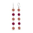 thumbnail image 1 of Gem Stone King 10.00 Ct Round Ecstasy Mystic Topaz Red Created Ruby 925 Sterling Silver Earrings, 1 of 2