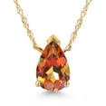 thumbnail image 1 of Gem Stone King 10K Yellow Gold Ecstasy Mystic Topaz Pendant Necklace for Women | 0.84 Cttw | Gemstone November Birthstone | Pear Shape 7X5MM | With 18 inch Chain, 1 of 7