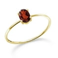thumbnail image 1 of Gem Stone King 10K Yellow Gold Engagement Ring 0.57 Ct Oval Red Garnet, 1 of 6