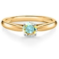 thumbnail image 1 of Gem Stone King 10K Yellow Gold Mercury Mist Mystic Topaz Solitaire Engagement Ring for Women (0.55 Cttw, Round 5MM, Gemstone December Birthstone, Available in Size 5, 6, 7, 8, 9), 1 of 4