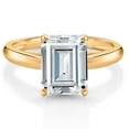 thumbnail image 1 of Gem Stone King 10K Yellow Gold White Moissanite Solitaire Engagement Ring for Women (2.52 Cttw, Emerald Cut 9X7MM, Gemstone, Available in Size 5, 6, 7, 8, 9), 1 of 8