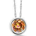 thumbnail image 1 of Gem Stone King 14K White Gold Ecstasy Mystic Topaz Pendant Necklace for Women (1.00 Cttw, Gemstone, Round 6MM, with 18 inch Chain), 1 of 4