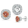 thumbnail image 1 of Gem Stone King 14K White Gold Ecstasy Mystic Topaz and White Lab Grown Diamond Removable Earrings Jackets for Women | 2.24 Cttw | Gemstone November Birthstone | Round 5MM, 1 of 6