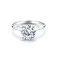 thumbnail image 1 of Gem Stone King 14K White Gold Moissanite Solitaire Engagement Ring for Women (1.90 Cttw, Round 8MM, Available in Size 5, 6, 7, 8, 9), 1 of 6