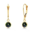 thumbnail image 1 of Gem Stone King 14K Yellow Gold Green Mystic Topaz Earrings for Women | 2.00 Cttw | Gemstone November Birthstone | Round 6MM, 1 of 6