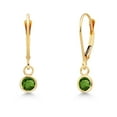 thumbnail image 1 of Gem Stone King 14K Yellow Gold Green Tourmaline Earrings for Women | 0.50 Cttw | Gemstone October Birthstone | Round 4MM, 1 of 6