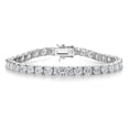 thumbnail image 1 of Gem Stone King 18.00 Cttw Round White Moissanite Tennis Bracelet for Women | 925 Sterling Silver | Round 5MM | 7.25 inch | Fine Jewelry Gifts for Women Mom Wife Her, 1 of 7