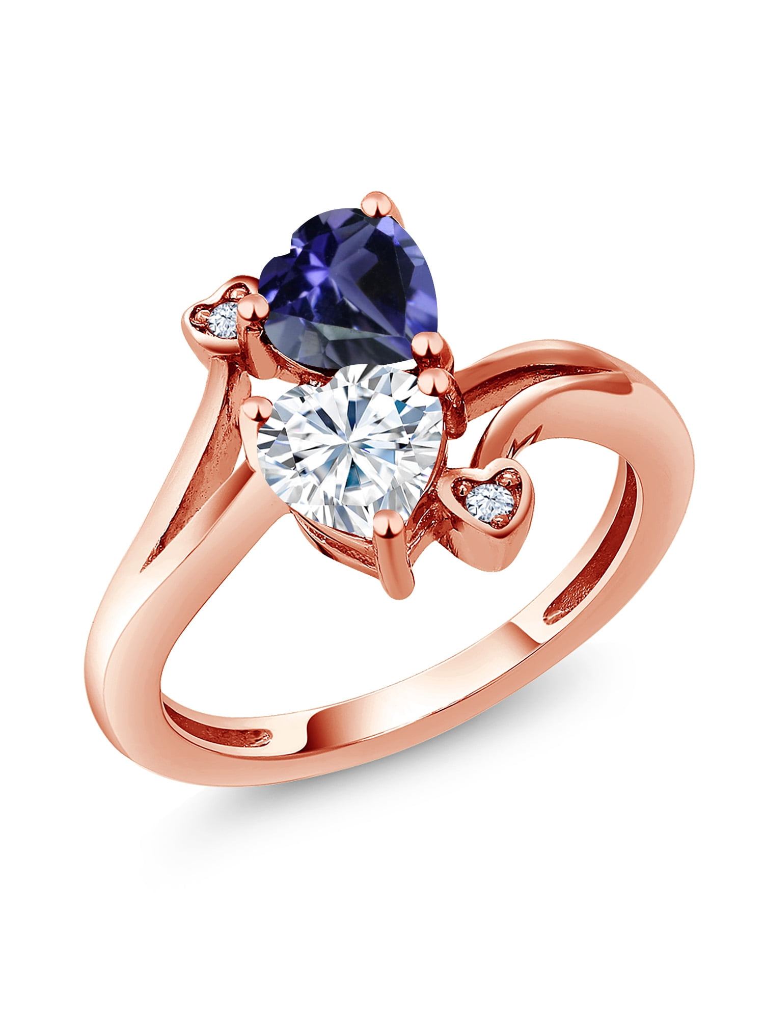 55 Carat Natural Iolite Ring - Oval Gemstone In Sterling Silver, Sizes US 5-13