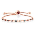 thumbnail image 1 of Gem Stone King 18K Rose Gold Plated Silver Bracelet for Women Diamond Moissanite (0.65 Cttw), 1 of 3
