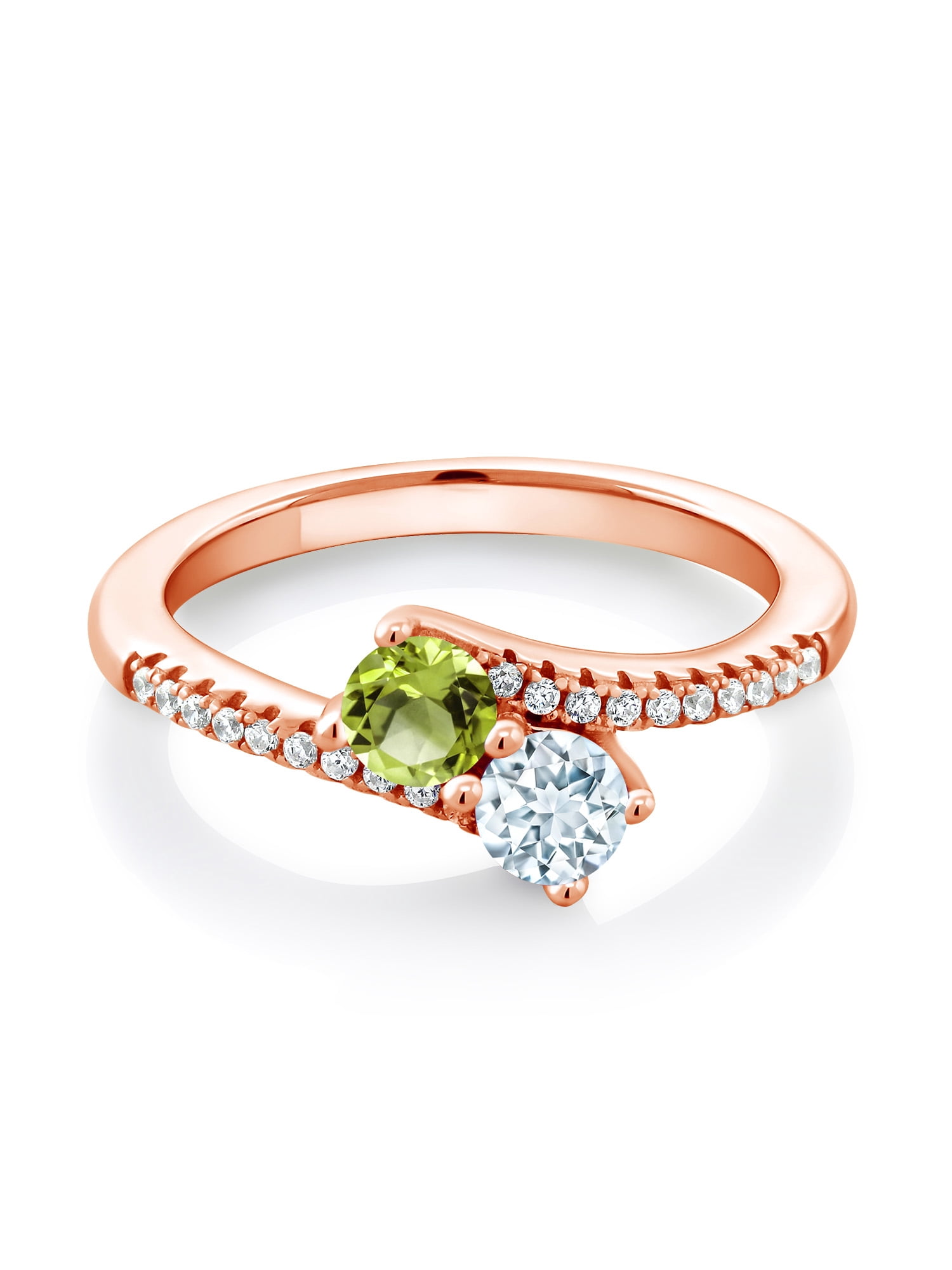 Gem Stone King 925 Sterling Silver Green Peridot Red Garnet And White Lab Grown Diamond Women Ring (1.13 Cttw Heart Shape, Size 5-854605
