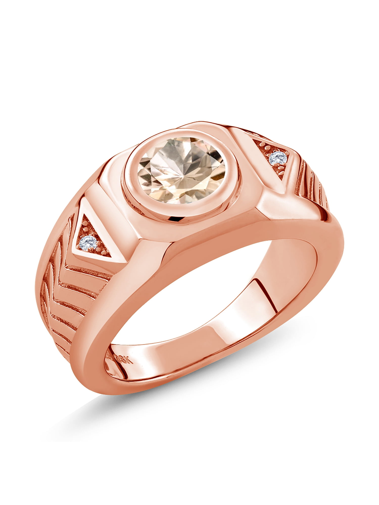 Mens morganite shop ring