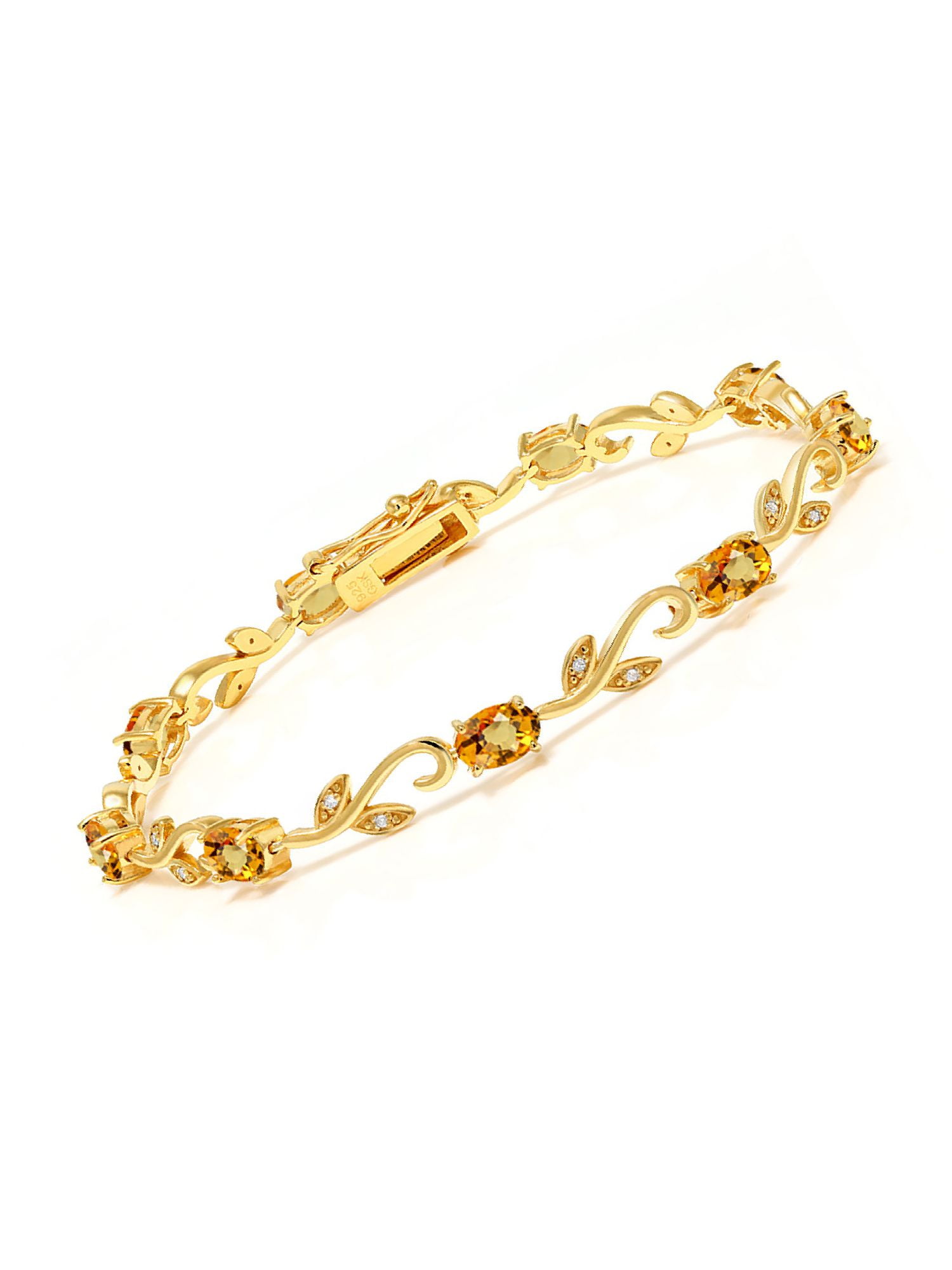 Radiant Cut Yellow Sapphire Bangle Bracelet for Women | SayaBling Jewelry