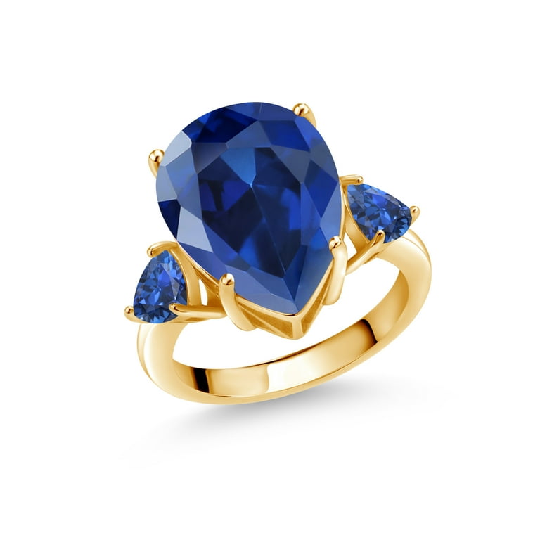 Gold plated sapphire ring discount