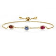 thumbnail image 1 of Gem Stone King 18K Yellow Gold Plated Silver Bracelet Garnet Persian Blue Moissanite (1.67 Cttw), 1 of 4
