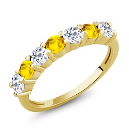 Blue Moissanite Gem Stone King London Blue Topaz Ring - 925 Silver ...