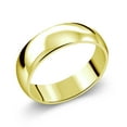 thumbnail image 1 of Gem Stone King 18K Yellow Gold Plated Silver Wedding Band Ring 7MM (Size 5), 1 of 4