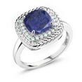 thumbnail image 1 of Gem Stone King 2.00 Ct Cushion Blue Lapis 925 Sterling Silver Ring, 1 of 4
