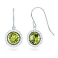 thumbnail image 1 of Gem Stone King 2.00 Ct Round Green Peridot 925 Sterling Silver Earrings, 1 of 3