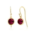 thumbnail image 1 of Gem Stone King 2.00 Ct Round Red Created Ruby 14K Gold Filled Earrings, 1 of 3