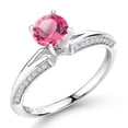 thumbnail image 1 of Gem Stone King 2.08 Ct Round Pink Mystic Topaz 925 Sterling Silver Ring (Size 8) (Size 8), 1 of 4