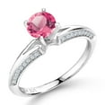 thumbnail image 1 of Gem Stone King 2.08 Ct Round Pink Mystic Topaz 925 Sterling Silver Solitaire Ring (Size 6) (Size 6), 1 of 4