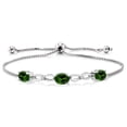 thumbnail image 1 of Gem Stone King 2.12 Ct Green Chrome Diopside E-F Lab Grown Diamond 925 Sterling Silver Bracelet for Women, 1 of 5