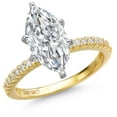 thumbnail image 1 of Gem Stone King 2.16 Cttw IGI Certified Lab Grown Diamond in 14K Two-Tone Gold Engagement Ring for Women | Center Diamond 2 Ct | E-F Color | VS1 Clarity | Size 9, 1 of 6