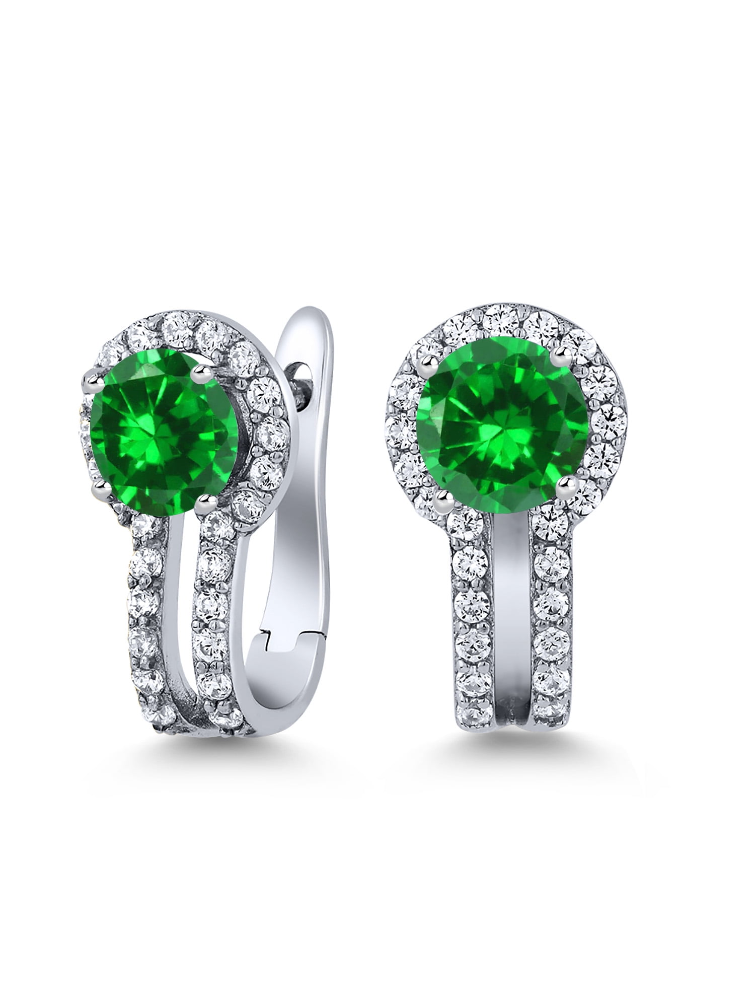 Gem Stone King 5.13 Ct Emerald Cut Red Created Ruby Pink Sapphire 925 Sterl : Gem Stone King 925 Sterling Silver Pear Shape Green