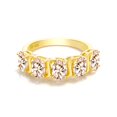 thumbnail image 1 of Gem Stone King 2.20 Ct Oval Peach Morganite 18K Yellow Gold Plated Silver Ring (Size 5), 1 of 4