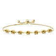 thumbnail image 1 of Gem Stone King 2.24 Ct Round Yellow Citrine 18K Yellow Gold Plated Silver Bracelet for Women, 1 of 5